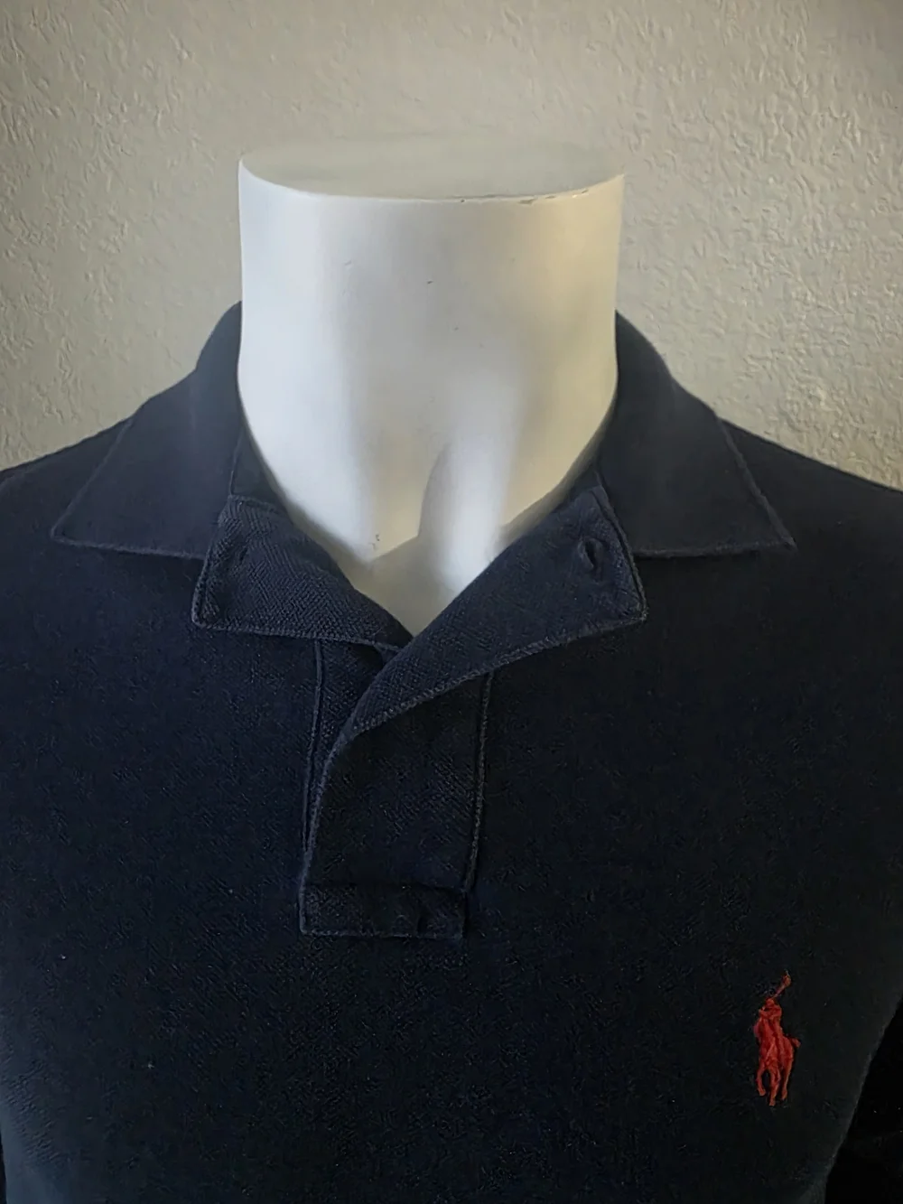 Polo by Ralph Lauren Navy Long-Sleeve Polo with Red Pony
